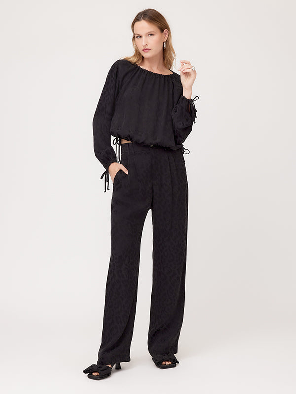 Serafina Top - Black Leopard