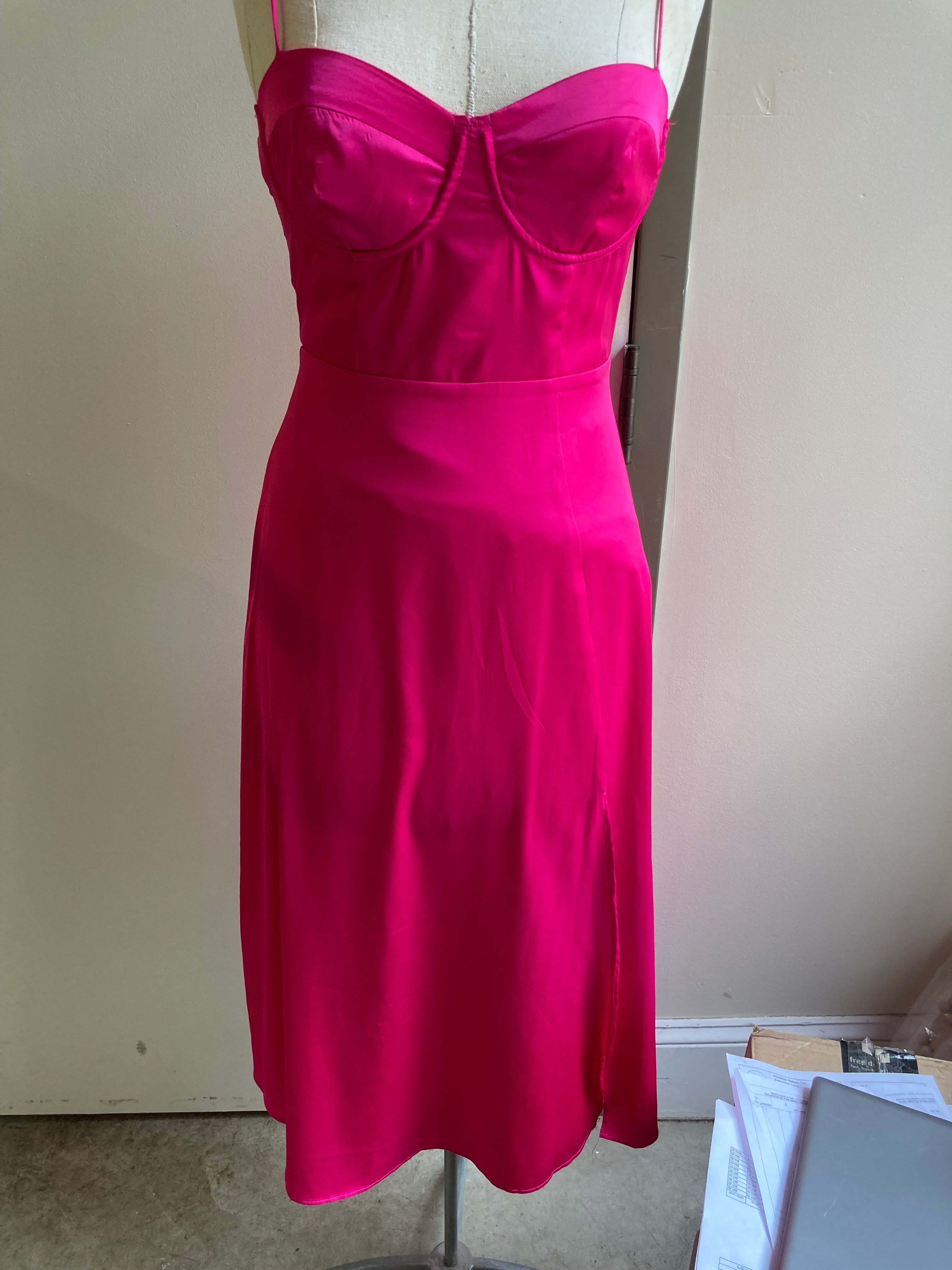 
  
  Astr Hot Pink Dress-Size Small
  
