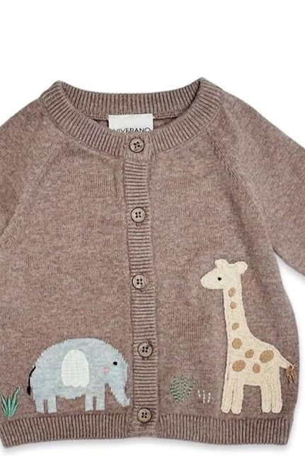 
  
  Animal Safari Embroidered Baby Cardigan Sweater (Organic)
  
