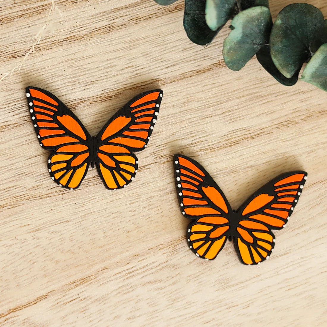 
  
  Monarch Butterfly Stud Earrings
  
