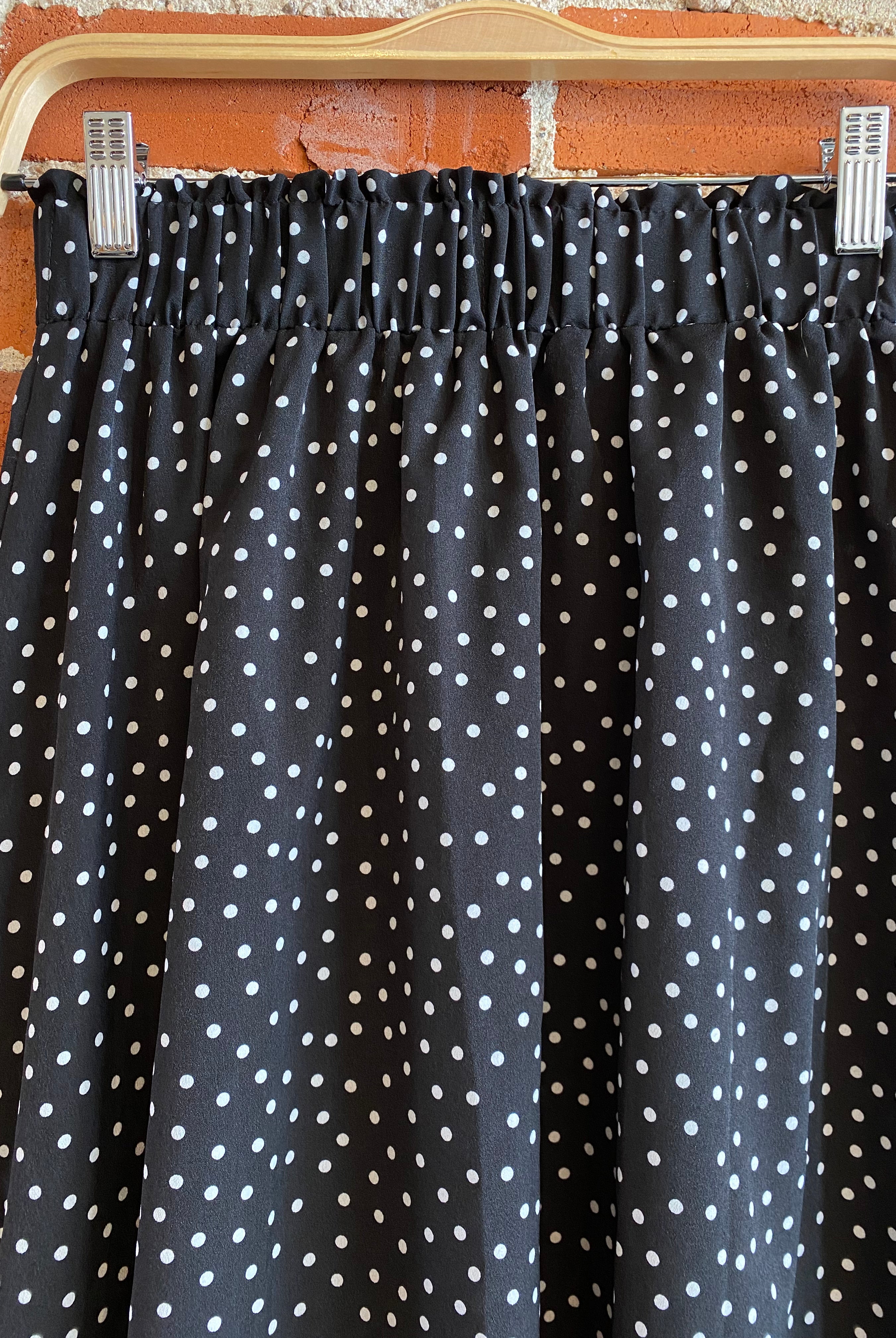 
  
  Black and white polka dot midi skirt- Size S
  
