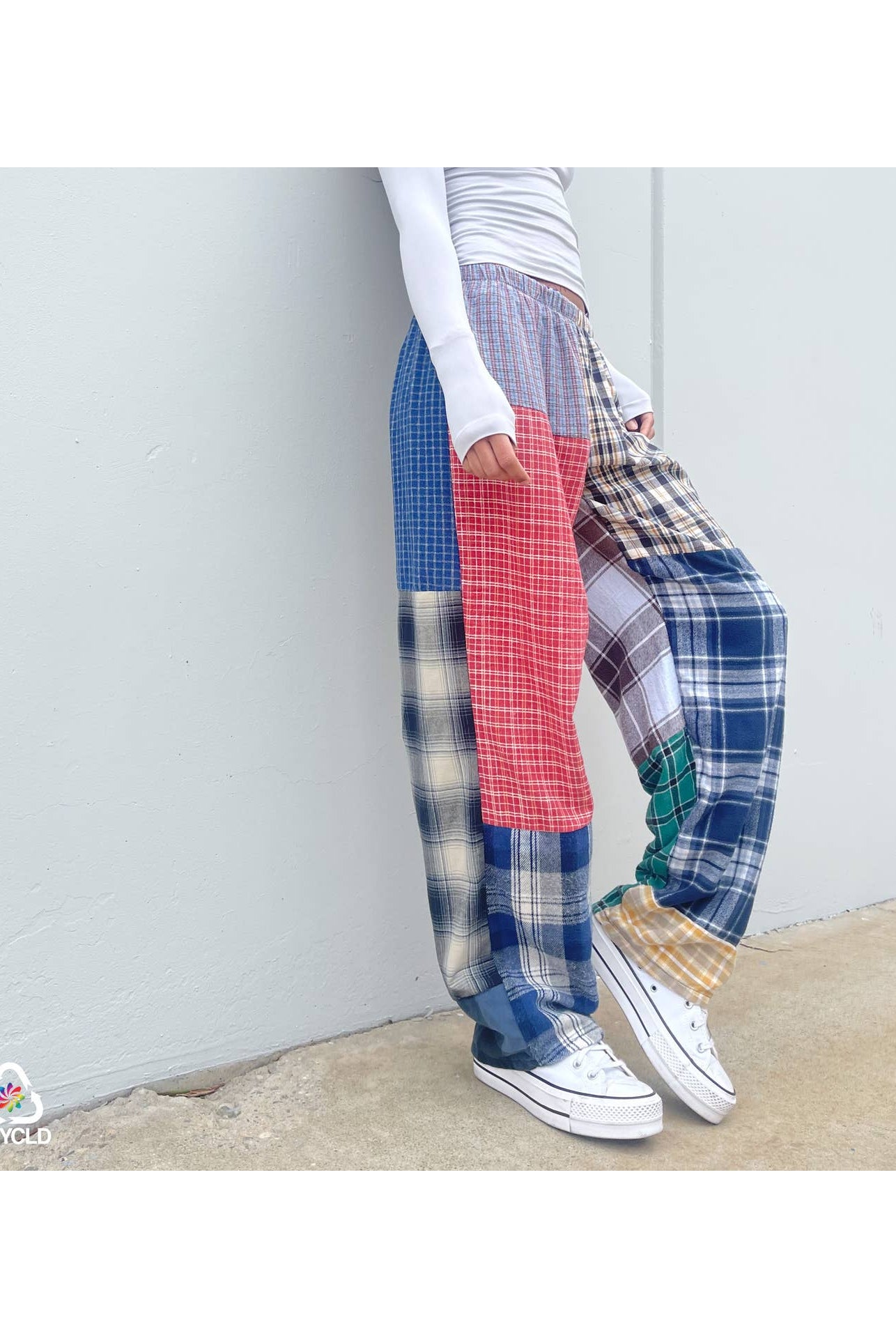 
  
  Pieced Flannel Pants
  
