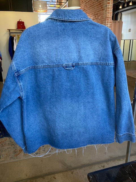 
  
  Upcycled Denim Jacket - Patches
  
