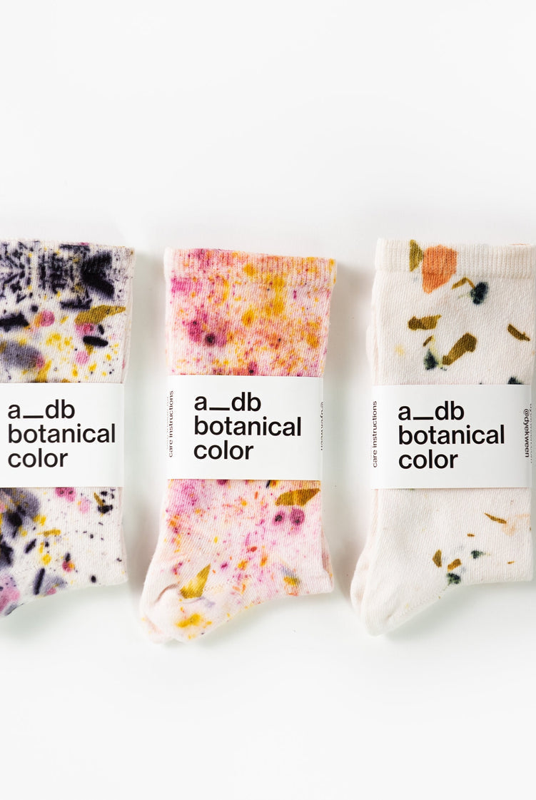 
  
  adb Botanical Color Dyed Cotton Crew Socks
  
