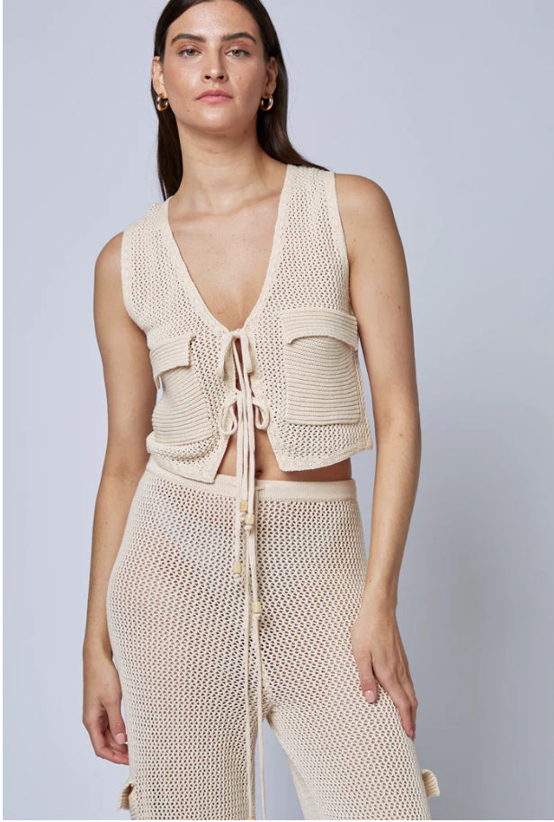 
  
  Fleur Knitted Tie Vest
  
