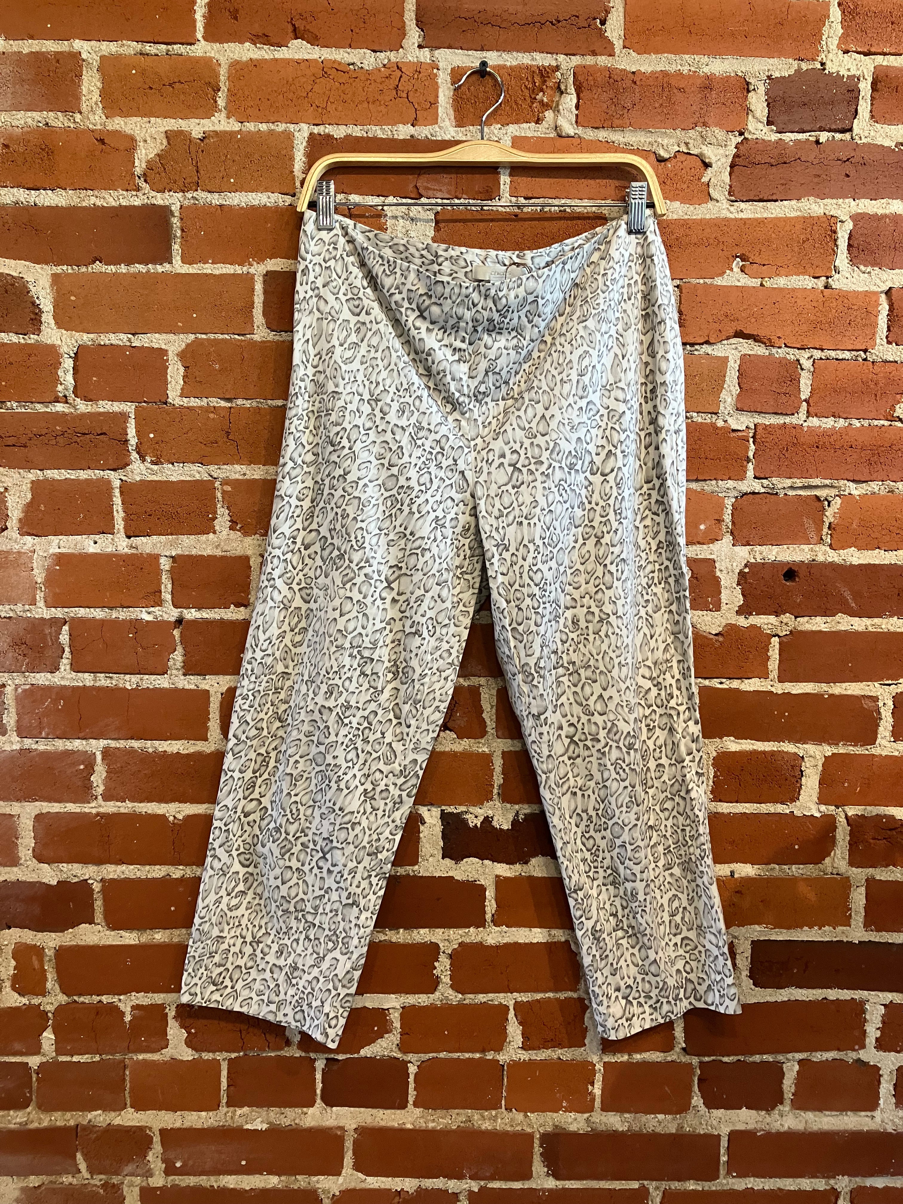 
  
  Chicos Grey cheetah Pants ￼
  
