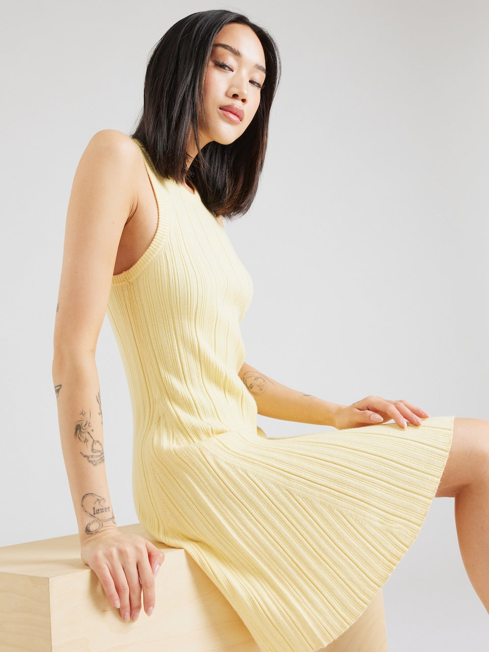 
  
  Stephanie Rib Neck Dress
  
