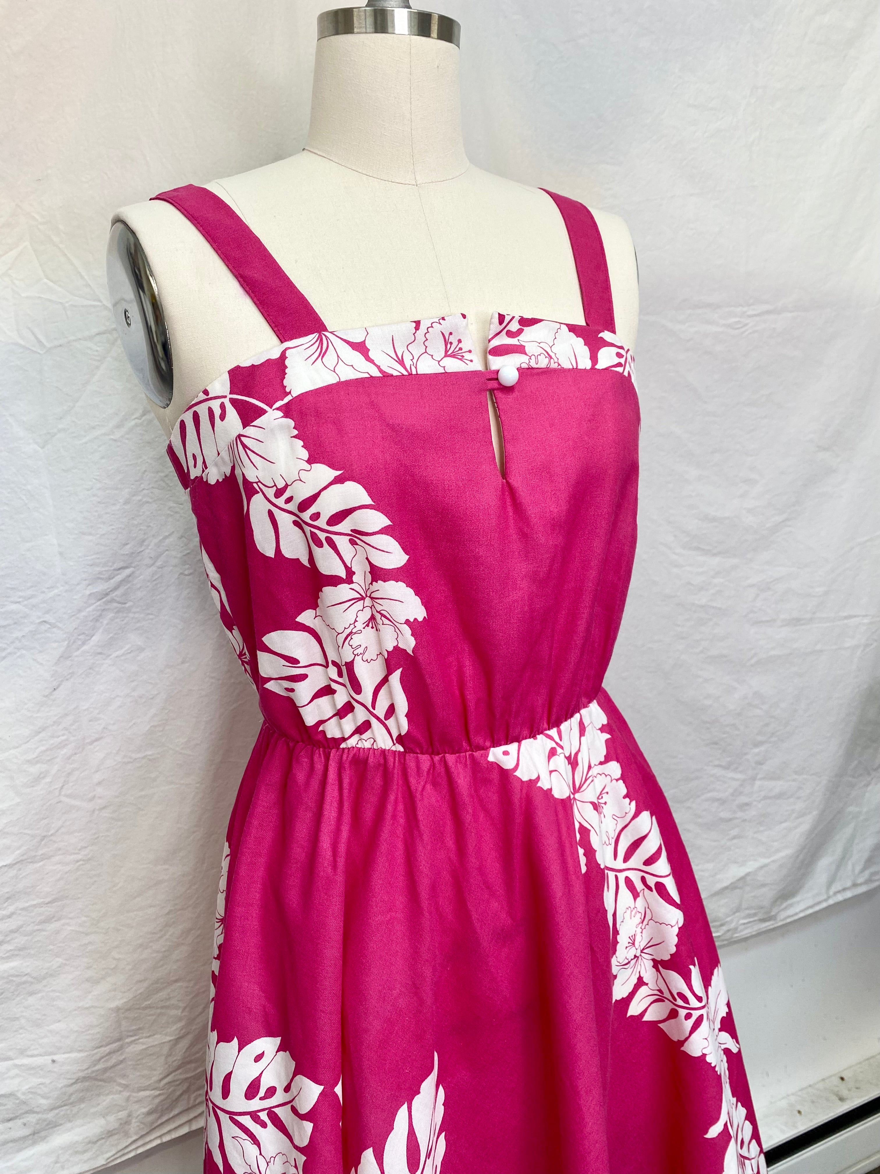 
  
  Pink tropical sundress
  
