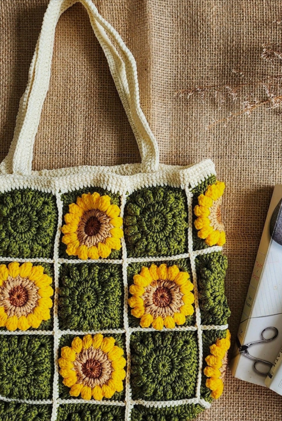 
  
  Hand-Crochet Bohemian Style Granny Bag
  

