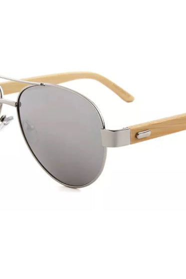 
  
  Bamboo Aviator Sunglasses
  
