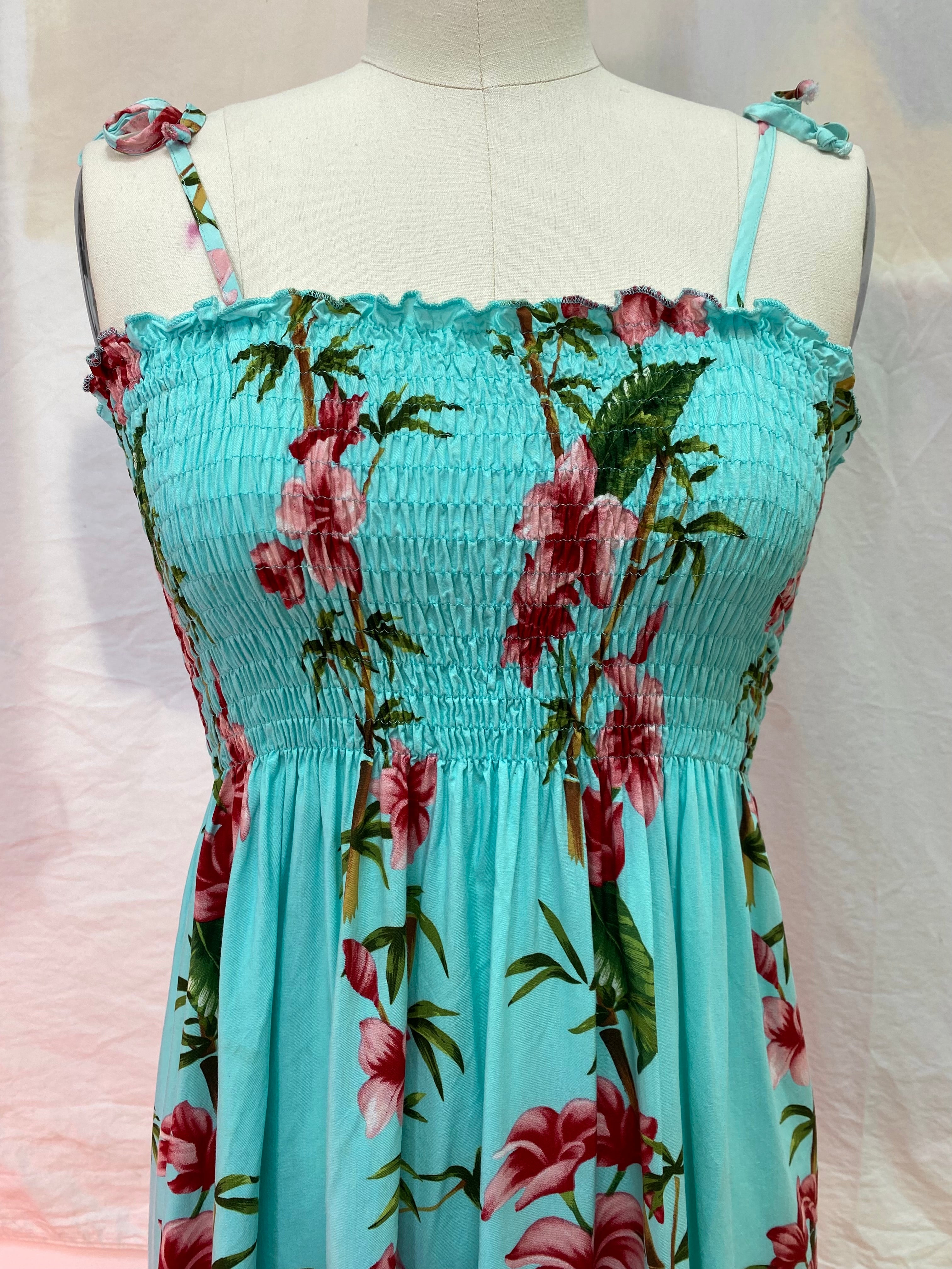 
  
  Hawaiian print sundress
  
