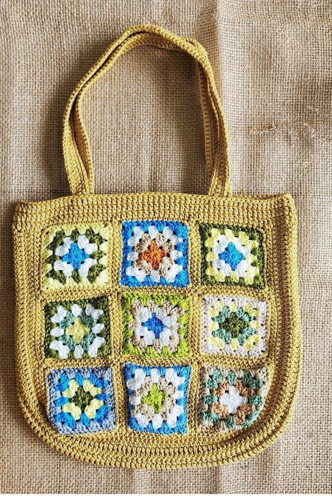 
  
  Hand-Crochet Bohemian Style Granny Bag
  
