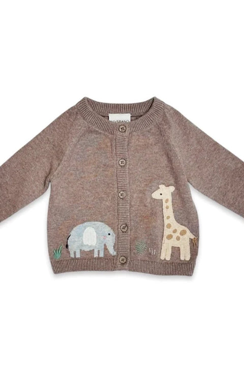 
  
  Animal Safari Embroidered Baby Cardigan Sweater (Organic)
  
