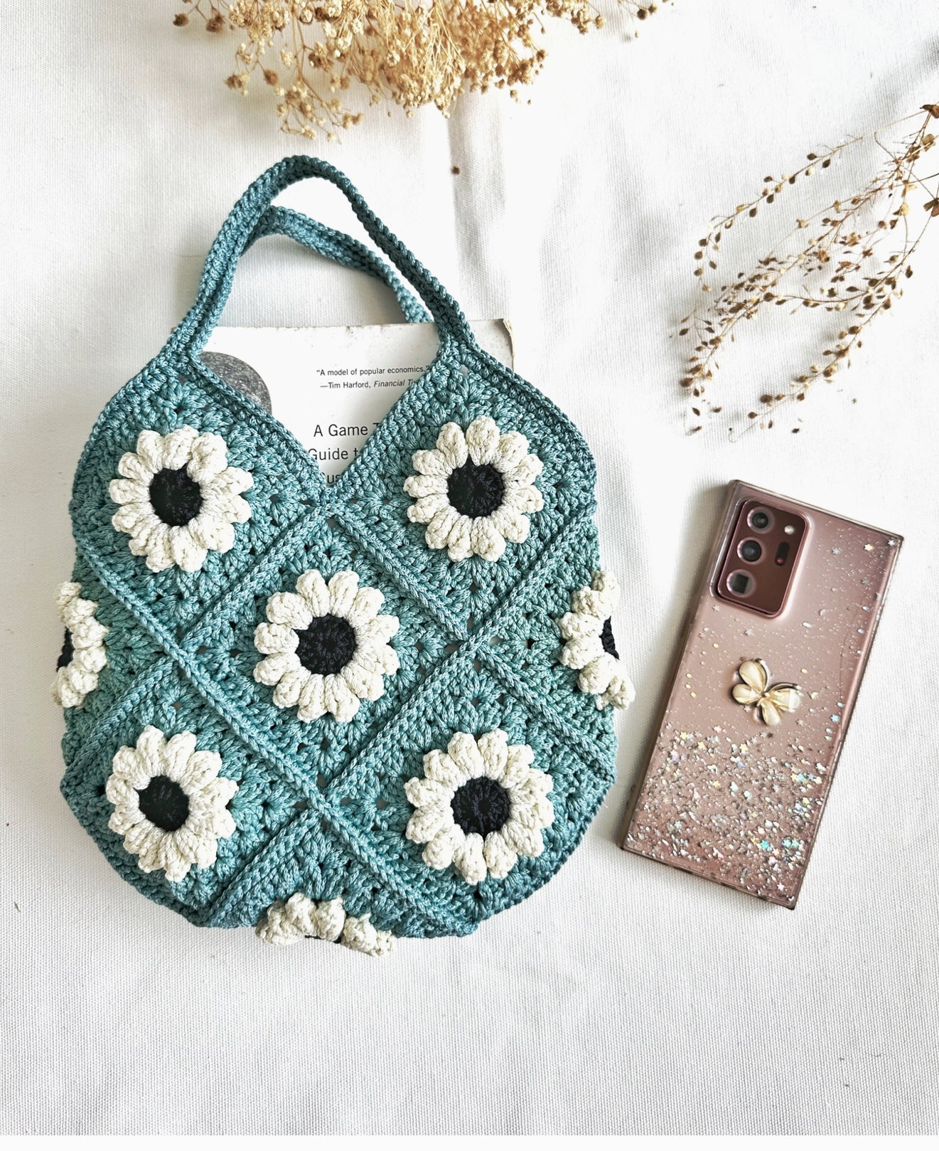 
  
  Hand Crochet Mini Tote
  
