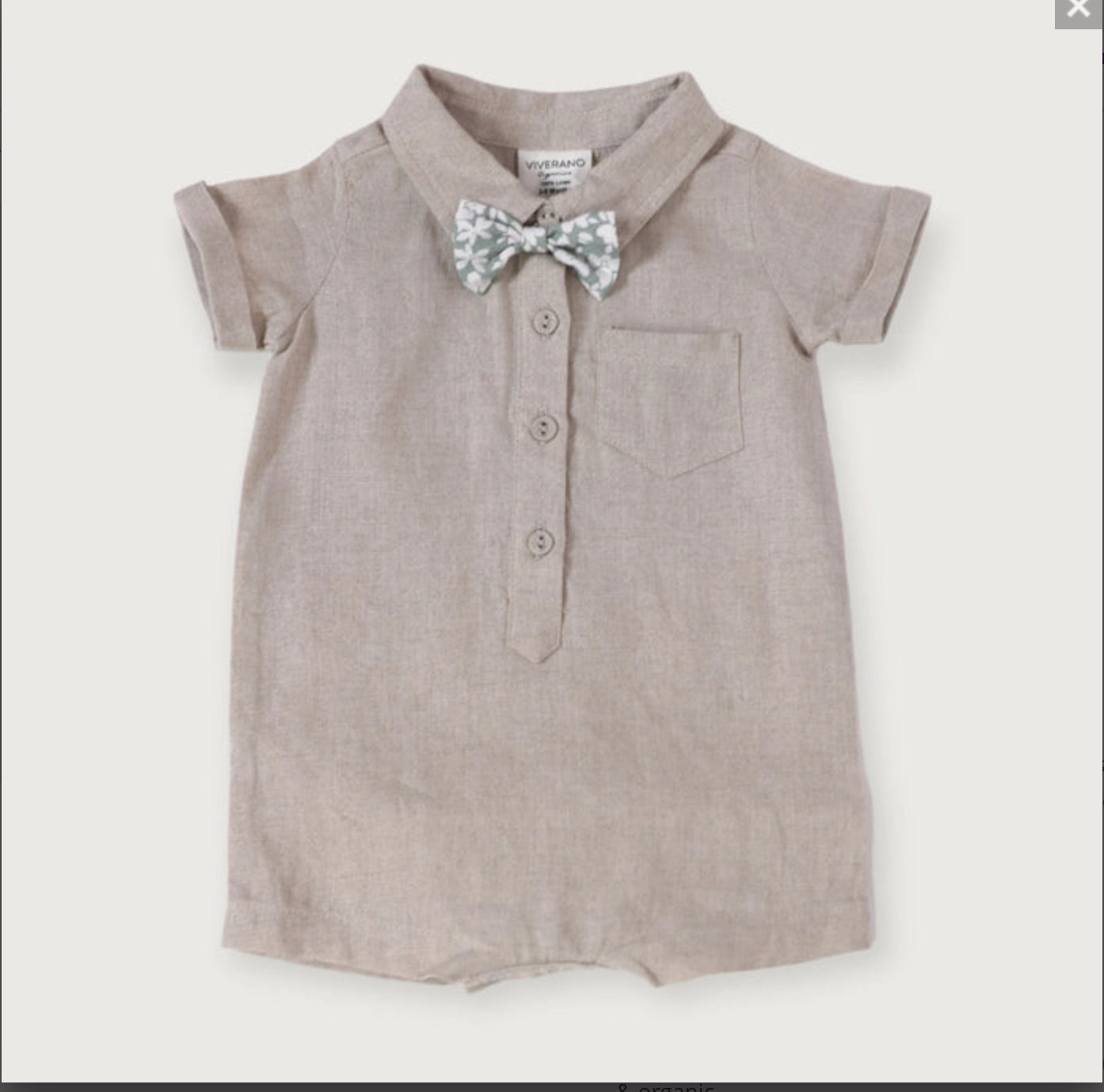 
  
  Bowtie Linen Romper
  
