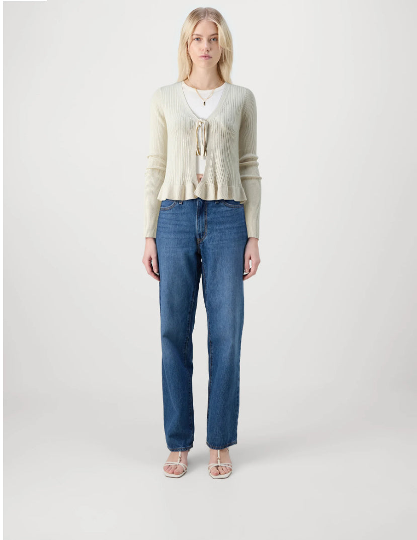 
  
  Glory LS Tie Peplum Cardigan
  
