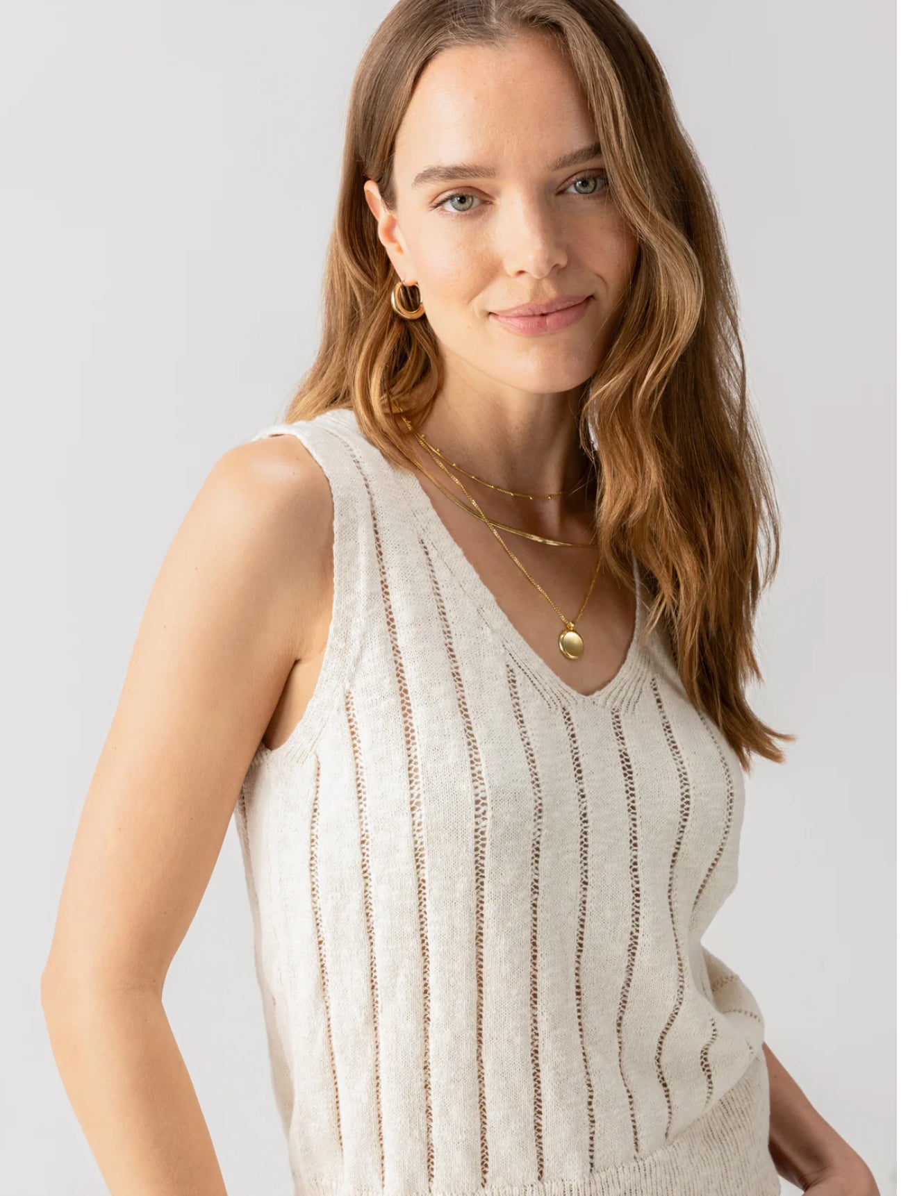 
  
  Vacation Mode Sweater Shell Tank Birch
  
