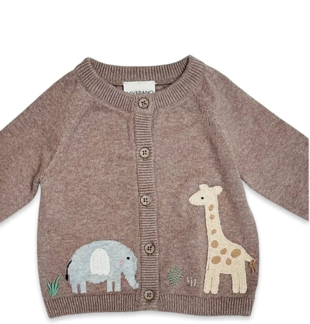 
  
  Animal Safari Embroidered Baby Cardigan Sweater (Organic)
  
