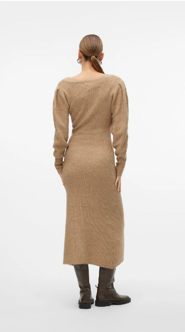 
  
  Angelina V-Neck Knit Dress
  
