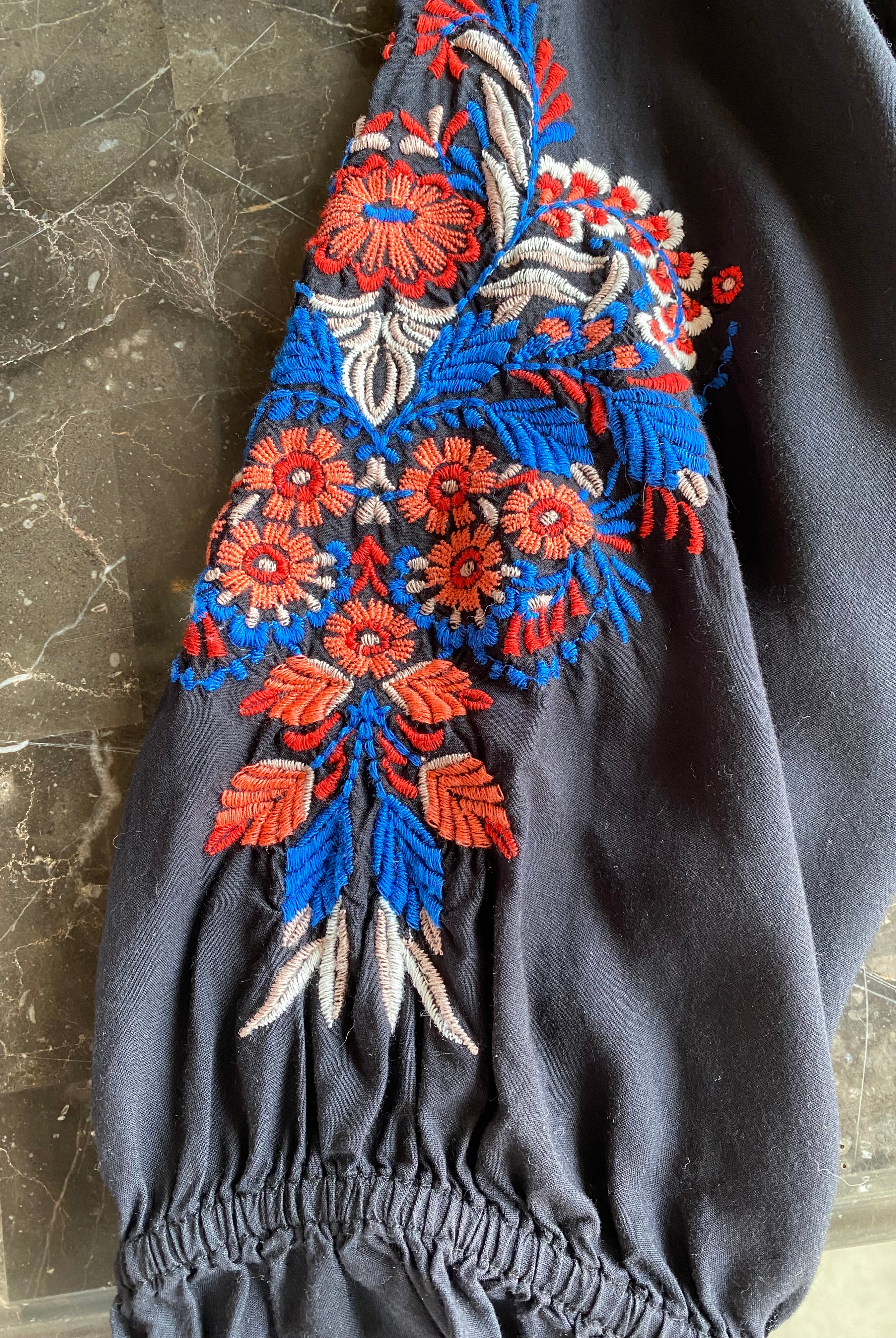 
  
  Liz Claiborne embroidered peasant blouse
  
