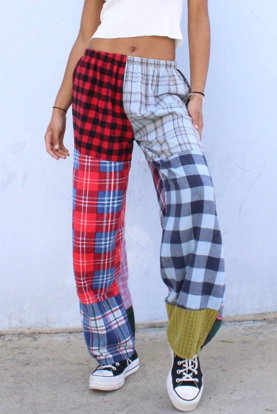 
  
  Pieced Flannel Pants
  

