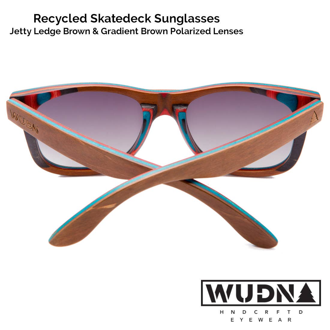 
  
  Wooden Recycled Skateboard Sunglasses
  
