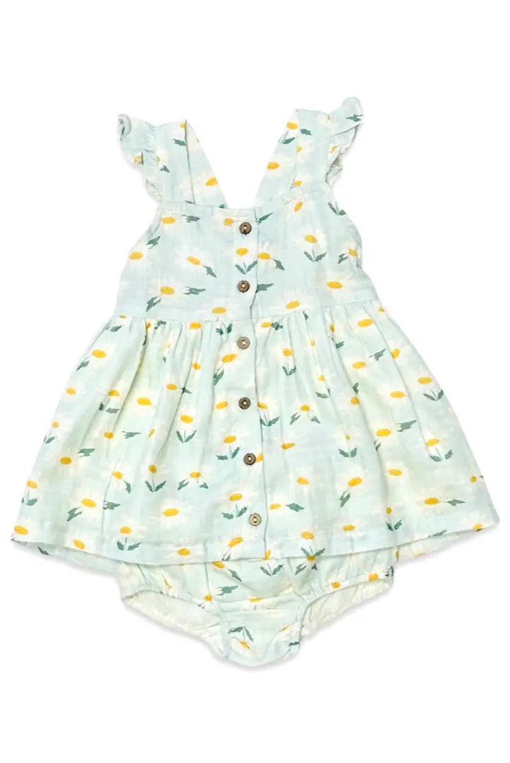 
  
  Daisies Ruffle Baby Dress + Bloomer
  

