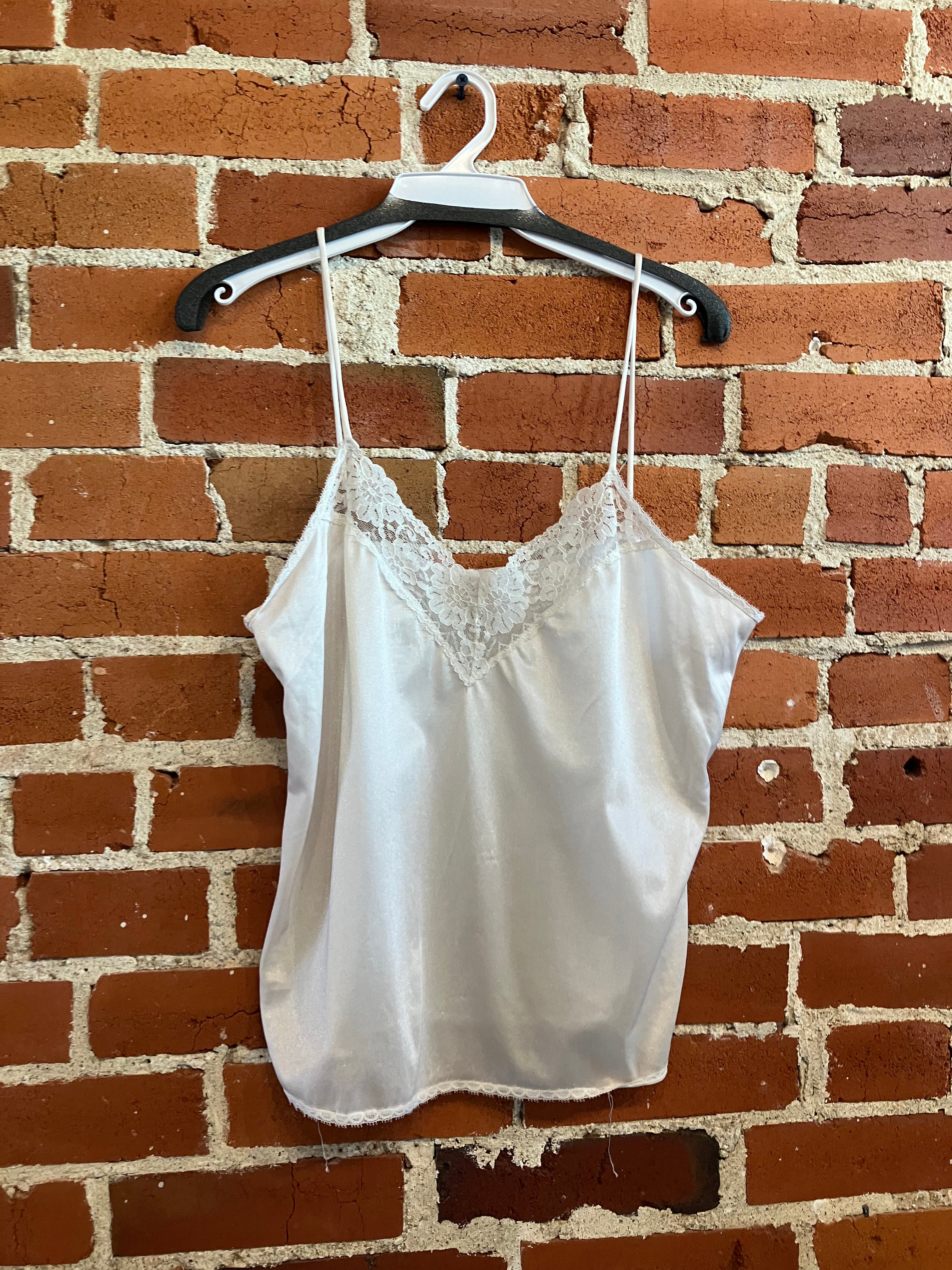 
  
  Vintage Lacey White Tank
  
