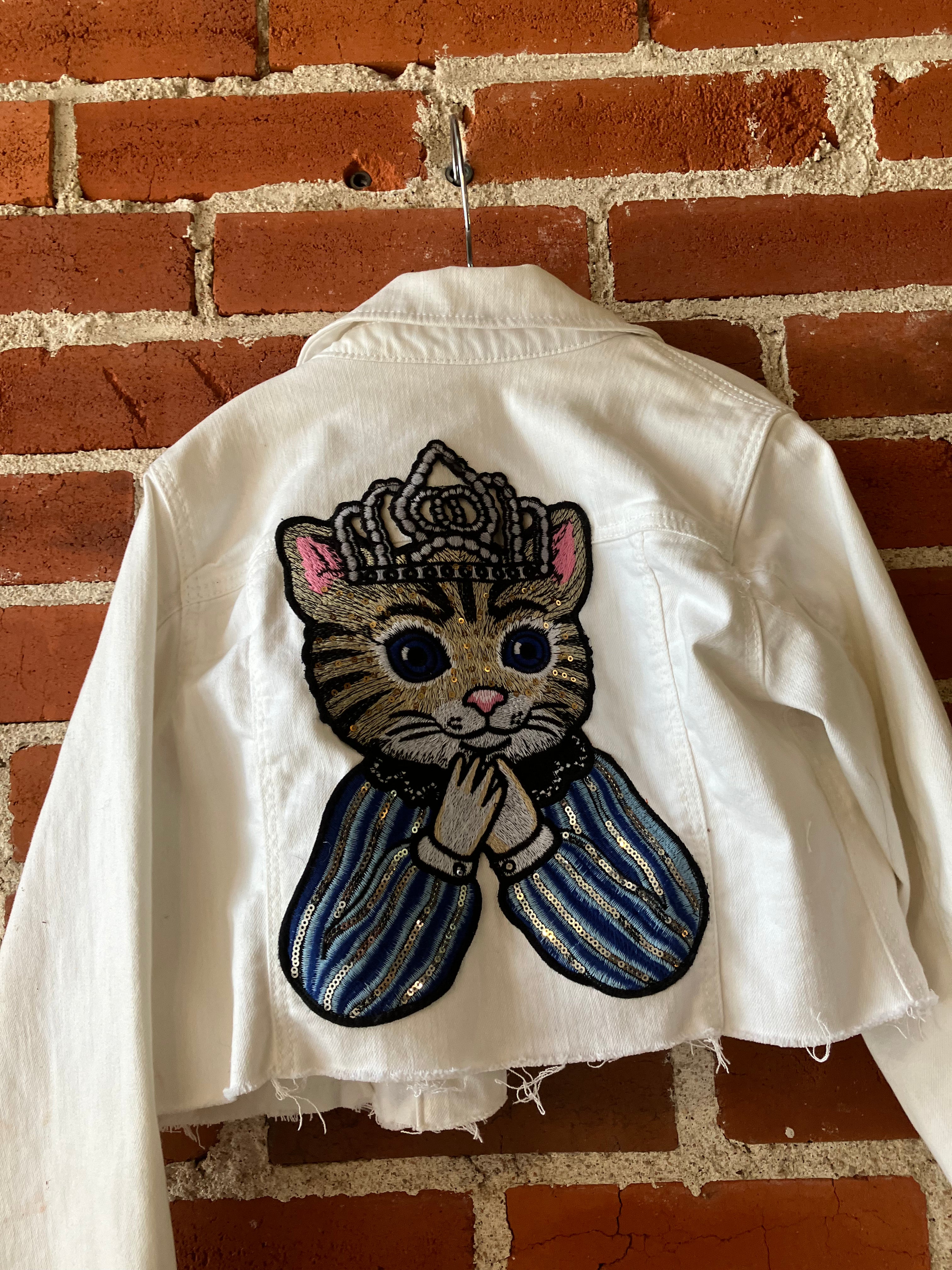 
  
  Upcycled Children’s Kitty Jacket-7/8
  
