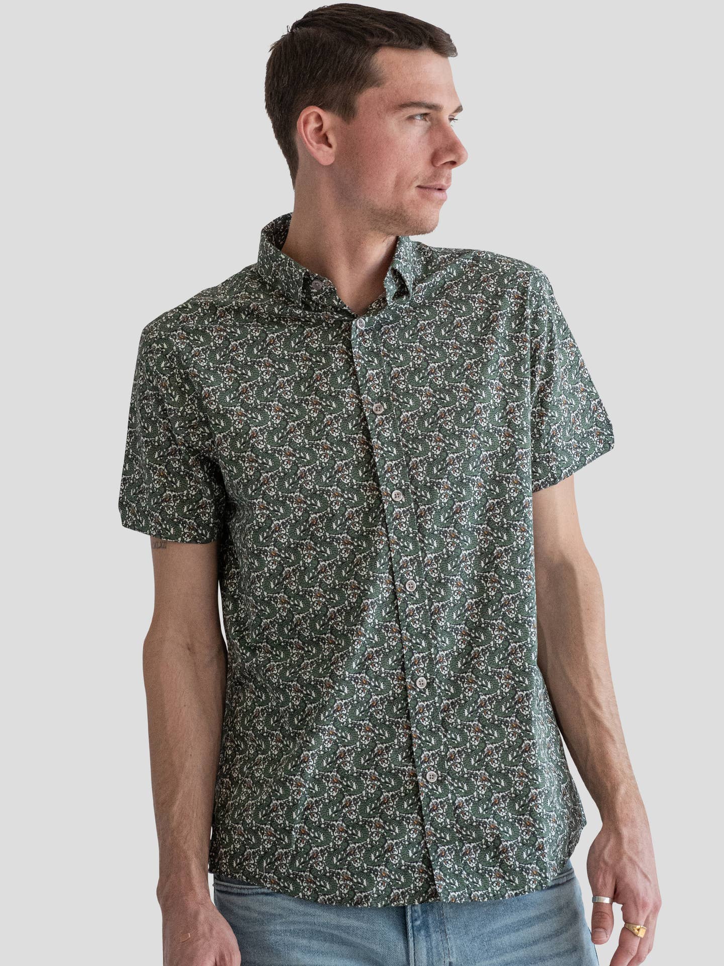 
  
  Dragon Print Men’s Button Down Shirt
  
