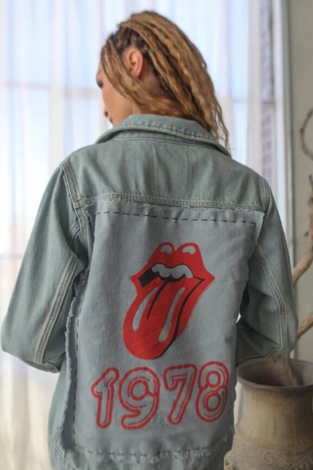 
  
  Rolling Stones 1978 Hand Stitched Denim Jacket
  
