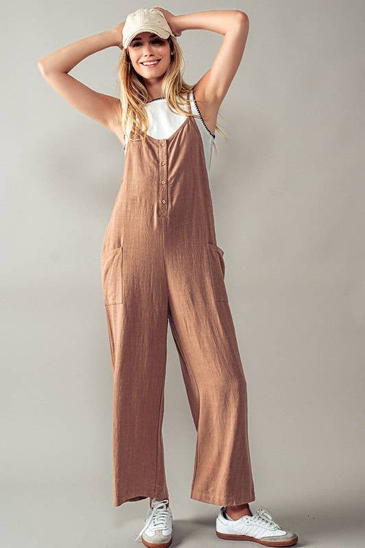 
  
  Linen Blend Jumpsuit
  
