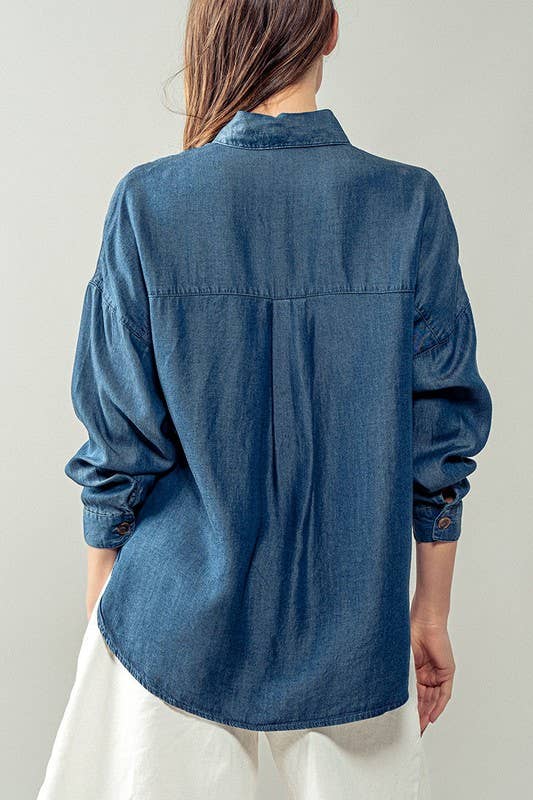 
  
  Relaxed Fit Chambray Shirt
  
