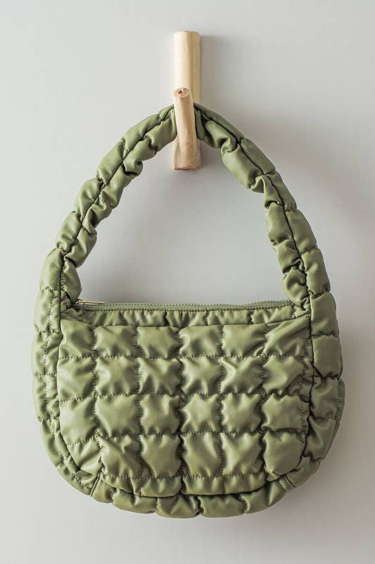 
  
  QUILTED LEATHER TOTE SHOULDER BAG
  
