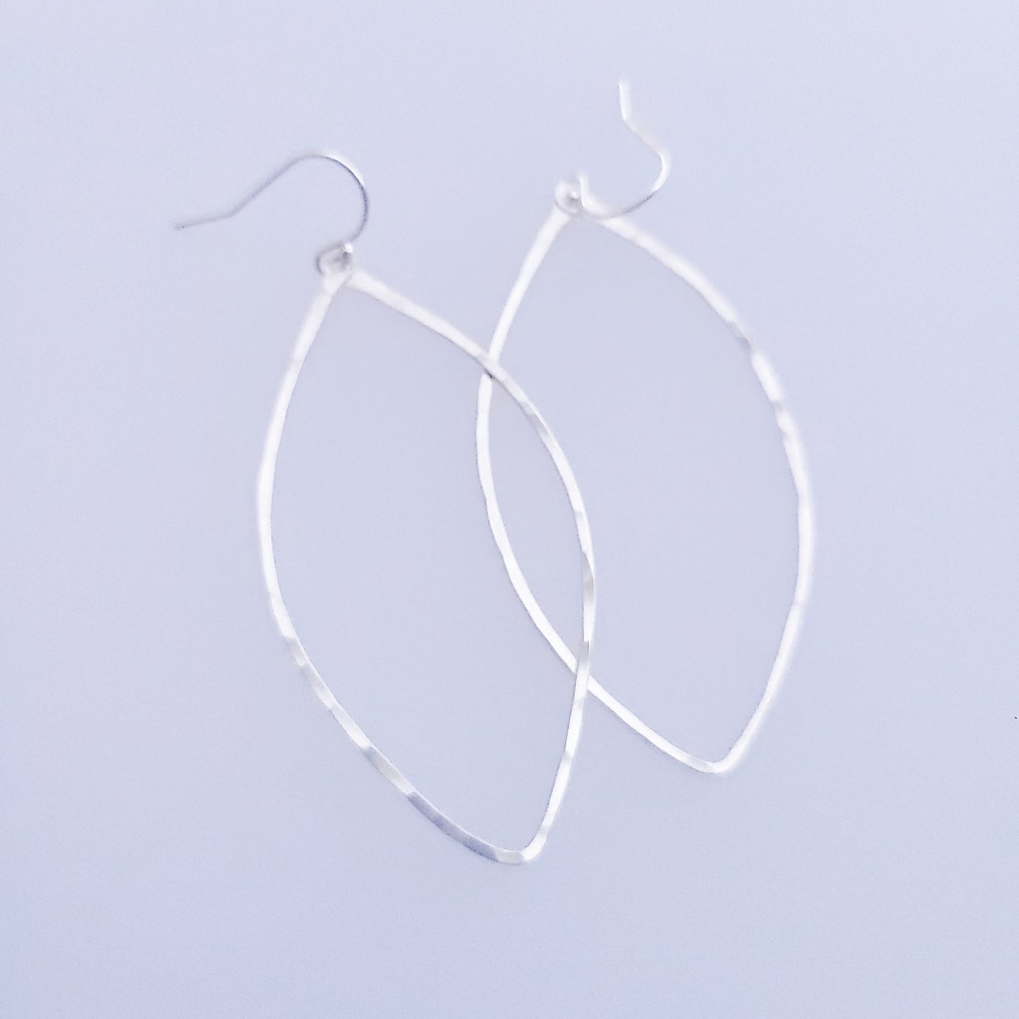 
  
  Sterling Silver leaf shape earrings
  

