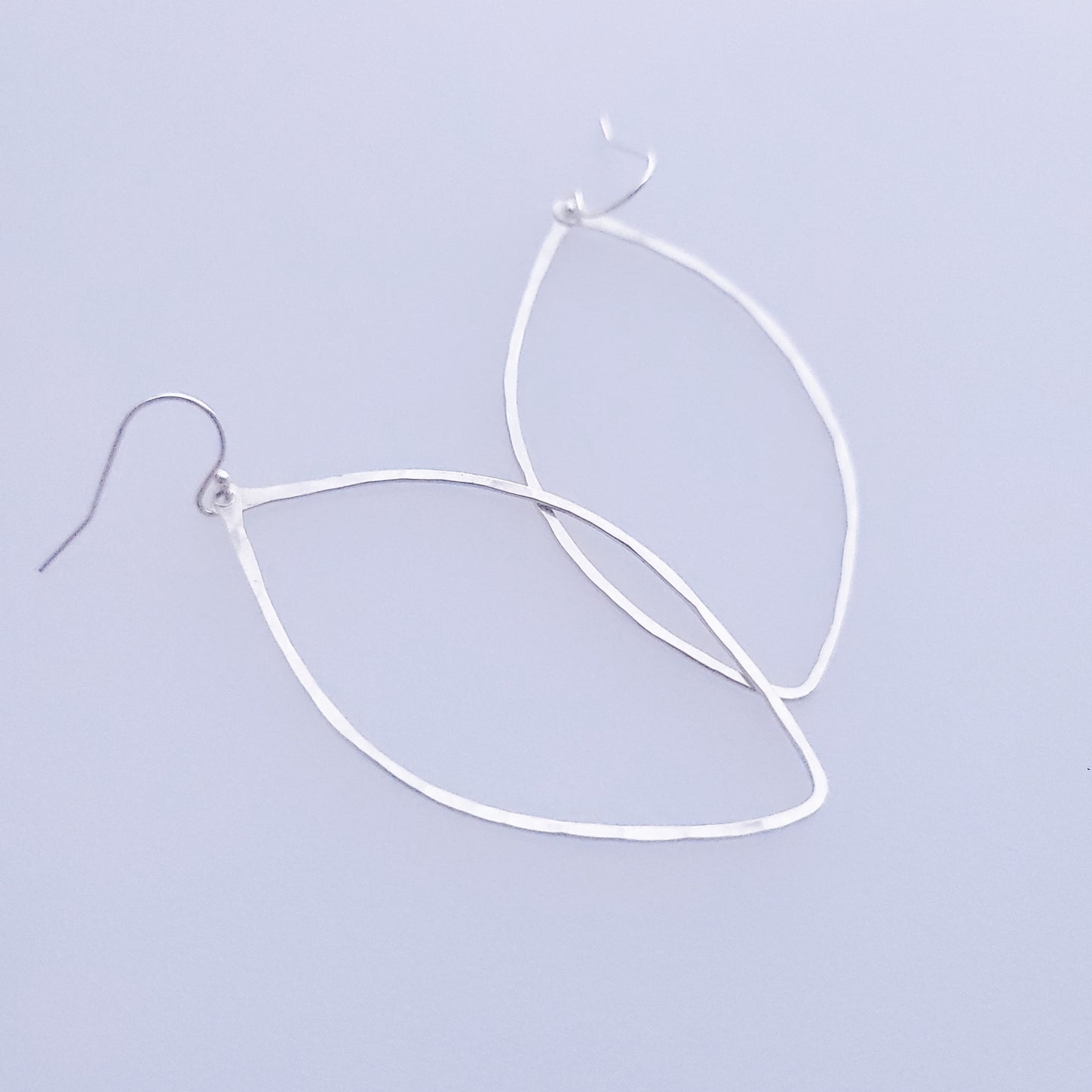 
  
  Sterling Silver leaf shape earrings
  
