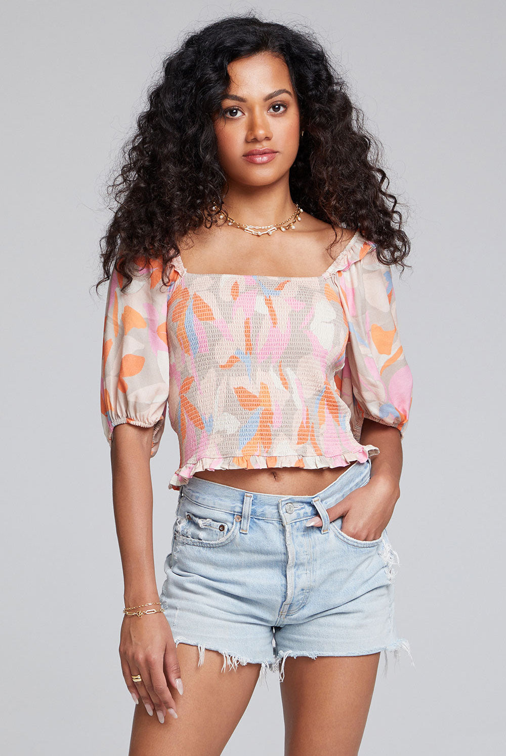 
  
  BLOOMING SUNSET TOP
  
