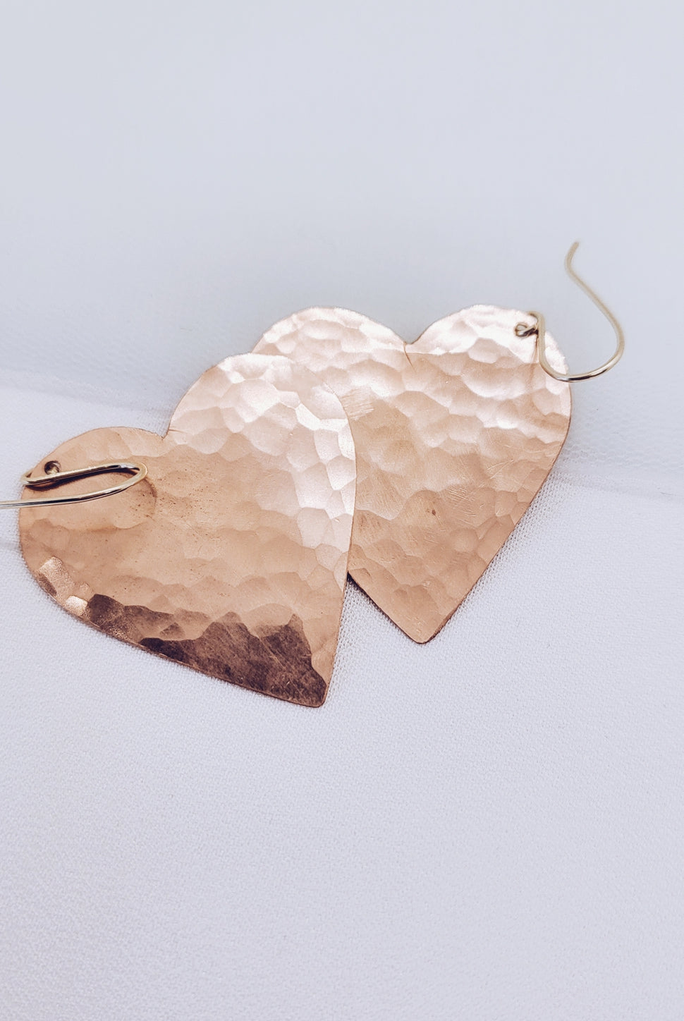 
  
  Copper heart earrings
  
