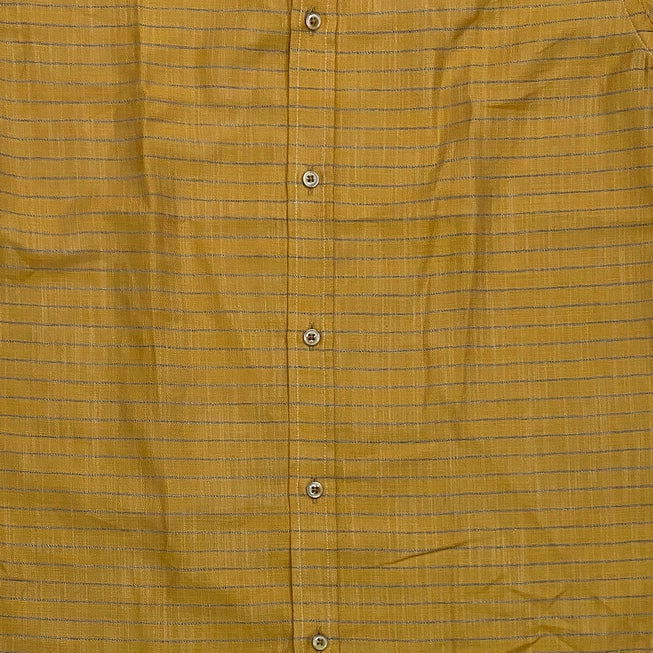 
  
  Yellow Stripe Short Sleeve Button Down Shirt
  
