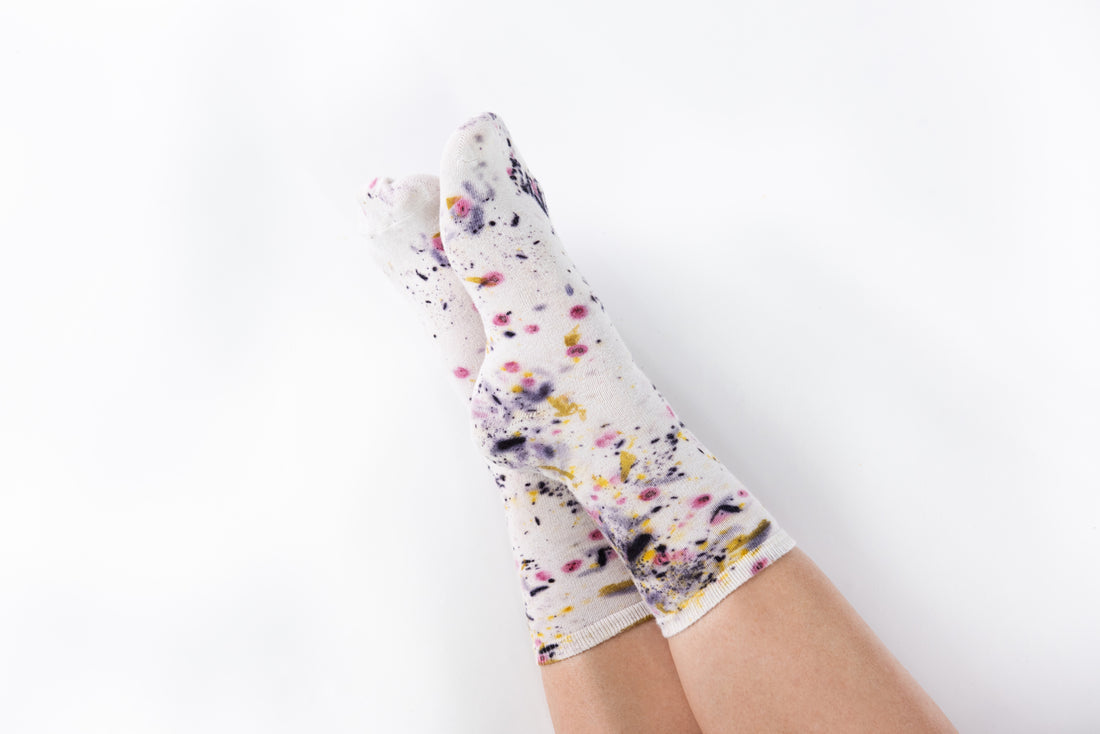 
  
  adb Botanical Color Dyed Cotton Crew Socks
  
